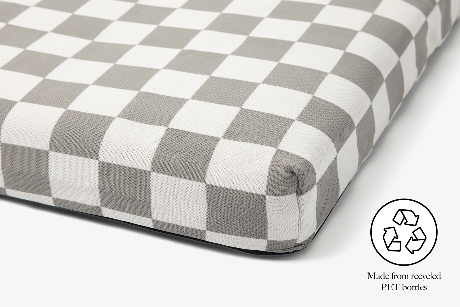 Black and white checkered dog clearance bed